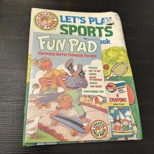 Vintage Creative Child Press Let’s Play Sports Fun Pad Sealed With Crayons